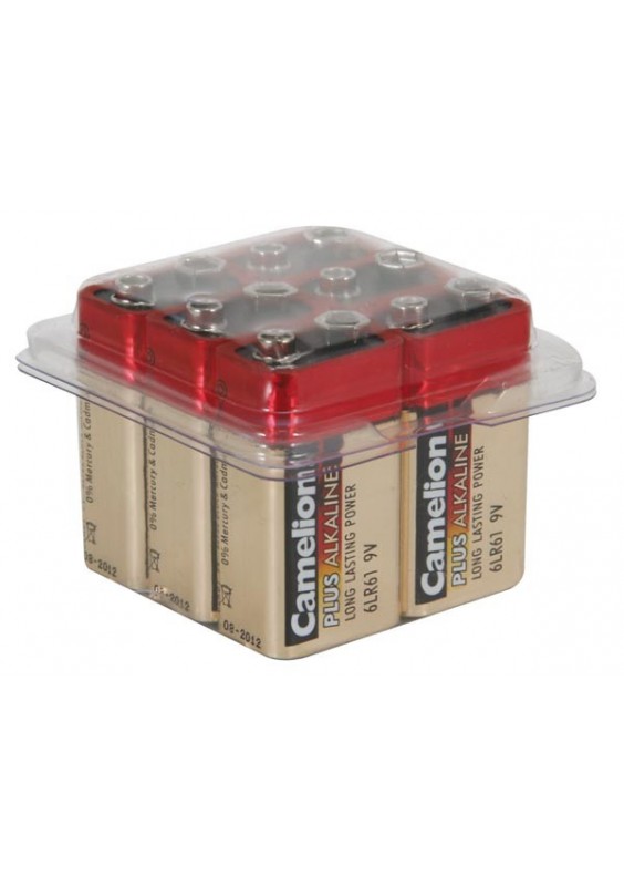 PILE ALCALINE E-BLOCK 9V-500mAh - 6 PIÈCES