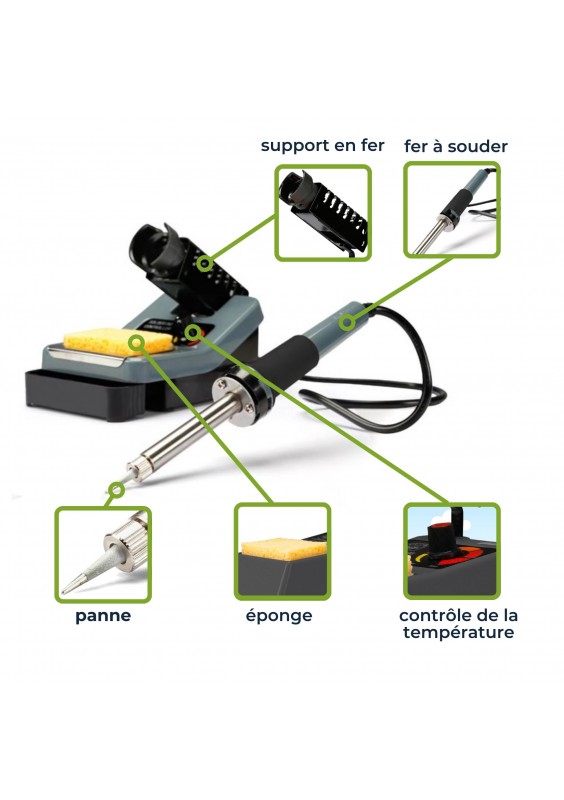 Station de Soudage, 80W Station de Souder Professionnel 80-480°C