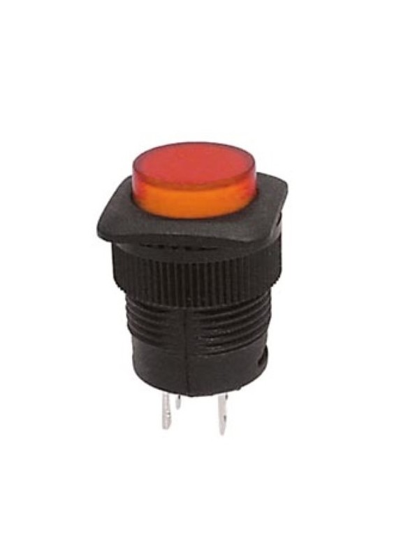 BOUTON-POUSSOIR OFF-(ON) AVEC LED ORANGE