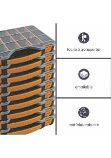 BOITE DE RANGEMENT 415x286x61mm - 7,8 LITRES