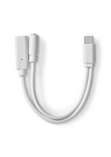 ADAPTATEUR USB-C / JACK 3.5mm - ÉCOUTE ET CHARGE - 0.10m