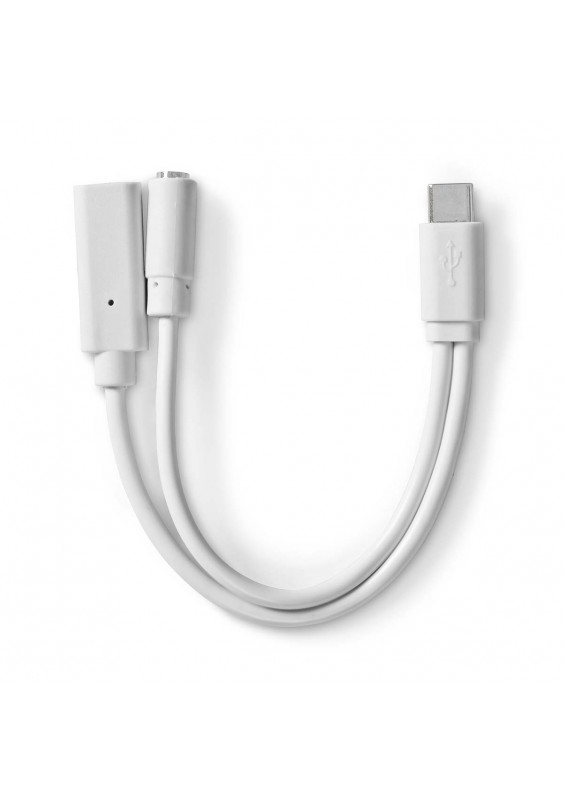ADAPTATEUR USB-C / JACK 3.5mm - ÉCOUTE ET CHARGE - 0.10m