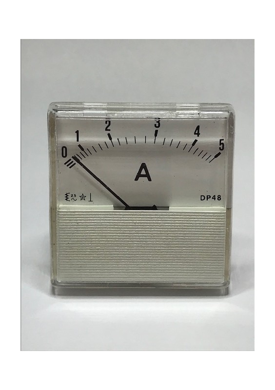 GALVANOMÈTRE AMPÈREMÈTRE 5A 60mV - 48x48mm