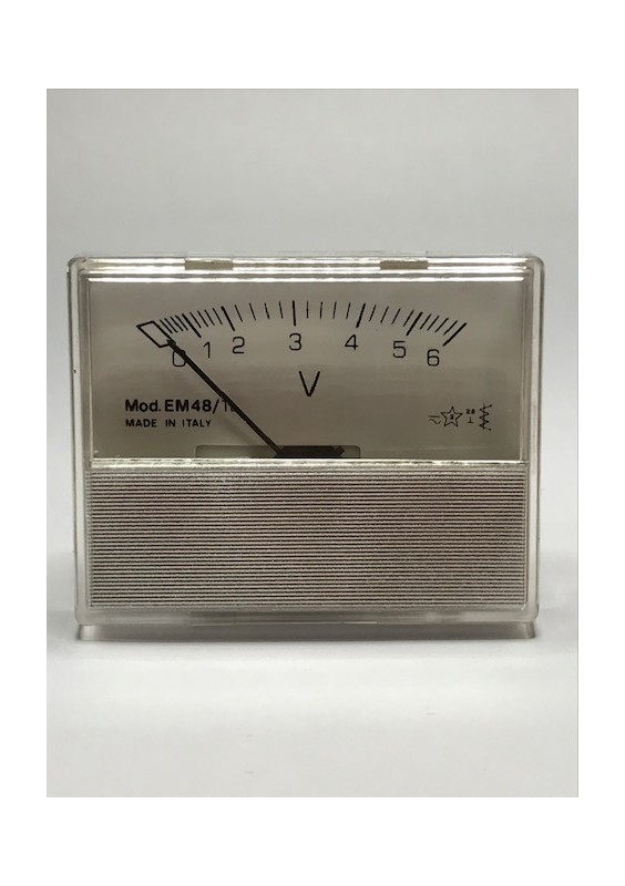 GALVANOMÈTRE VOLTMÈTRE 6V - 48x58mm