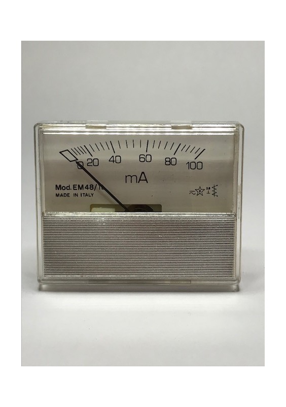 GALVANOMÈTRE AMPÈREMÈTRE 100mA - 48x58mm