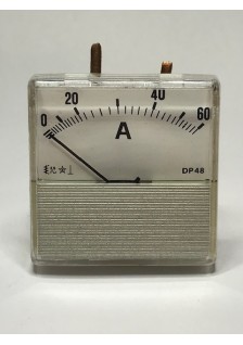 GALVANOMÈTRE AMPÈREMÈTRE 60A - 48x48mm