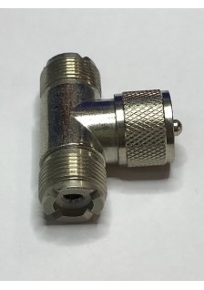 CONNECTEUR DOUBLE FEMELLE 1 MÂLE - PL259