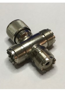 RACCORD EN CROIX FEMELLE/FEMELLE/FEMELLE/MÂLE - PL259