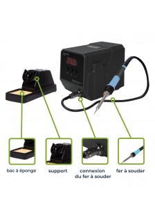 STATION DE SOUDAGE AVEC CONTRÔLE DE TEMPÉRATURE - 90W/50-480°C