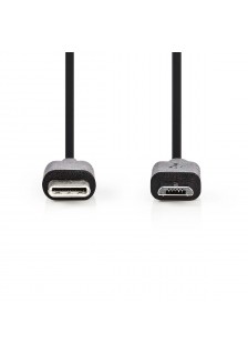 CÂBLE USB 2.0 - USB-C MÂLE / USB MICRO-B MÂLE - 1m