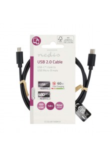 CÂBLE USB 2.0 - USB-C MÂLE / USB MICRO-B MÂLE - 1m