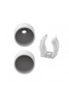 BOUCHON ET CLIP DE FIXATION POUR NÉON 360° - Ø 16mm - 5 PIÈCES