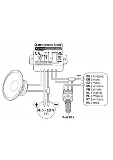 MODULE KEMO AMPLIFICATEUR 3.5W UNIVERSEL