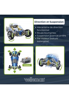 KIT ÉDUCATIF - VOITURE DE COURSE RÉTRO BLEUE - KSR23