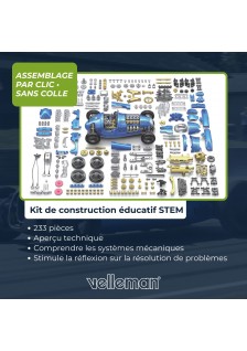 KIT ÉDUCATIF - VOITURE DE COURSE RÉTRO BLEUE - KSR23