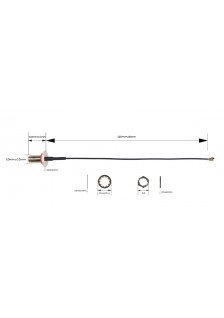 CÂBLE D'ANTENNE SMA VERS I-PEX - 120mm