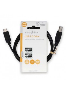 CÂBLE USB 2.0 USB-C MÂLE / USB-B MÂLE - 1m