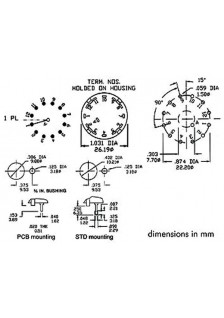 COMMUTATEUR ROTATIF 1 CIRCUIT / 12 POSITIONS - À SOUDER