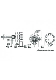 COMMUTATEUR ROTATIF 1 CIRCUIT / 12 POSITIONS - MONTAGE CI