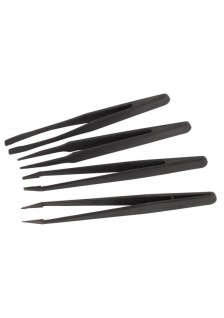 JEU DE 4 PINCES BRUCELLES ANTISTATIQUES