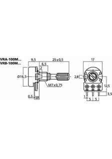 POTENTIOMÈTRE ALPHA 100kΩ LOG