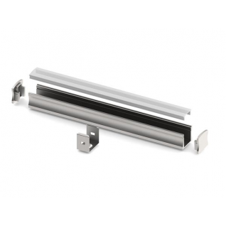 PROFILÉ ALU 17.5mm x 15mm - 2m - DIFFUSANT OPAQUE