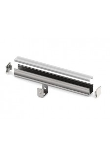 PROFILÉ ALU 17.5mm x 15mm - 2m - DIFFUSANT TRANSPARENT