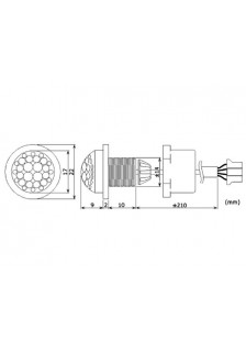MINI DÉTECTEUR DE MOUVEMENT PIR - À ENCASTRER - 230 VCA