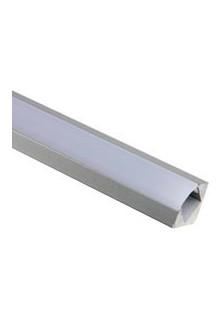 PROFILÉ ALU - 45°- 2m - DIFFUSANT OPAQUE