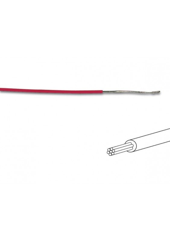 FIL DE CABLAGE SOUPLE ROUGE 0,60 mm² 22AWG