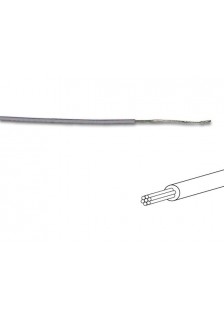 FIL DE CÂBLAGE GRIS - 24 AWG - 0.22mm² - MULTIBRIN - BOBINE DE 100m