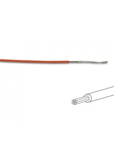 Fil de câblage - ø 1.4 mm - 0.2 mm² - multibrin - orange - bobine de 100 m