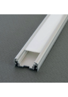 PROFILÉ ALU BRUT 8x10x20mm - 2m - DIFFUSANT OPAQUE