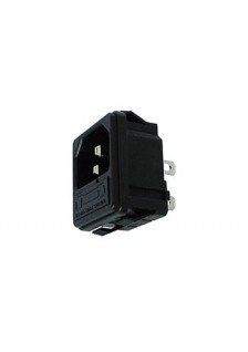 EMBASE MÂLE CLIPSABLE POUR CHASSIS - AVEC PORTE-FUSIBLE