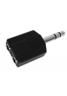 DOUBLE JACK FEMELLE 6.35mm STÉRÉO VERS JACK MÂLE 6.35mm STÉRÉO