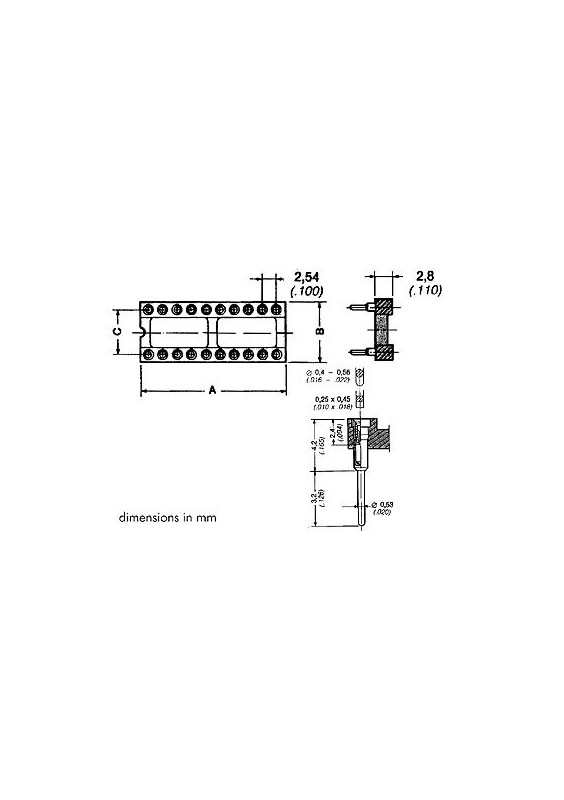 2 Zoccoli Per Circuito Integrato - 8 Pin - Supporti A Lira Per IC - Nuovi