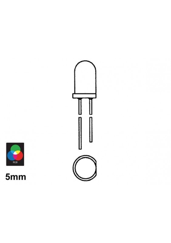 LED RVB CLIGNOTANTE DE 5 mm AVEC PROGRAMME INTÉGRÉ