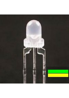 LED Ø3 mm BICOLORE VERTE JAUNE 3 PATTES