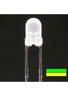 LED Ø5 mm BICOLORE VERTE JAUNE 2 PATTES