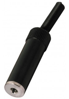 FICHE JACK 3,5mm FEMELLE STÉRÉO - PLASTIQUE NOIR
