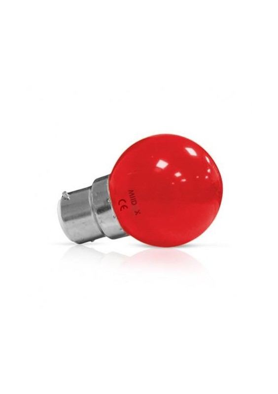 AMPOULE LED B22 BULB 1W ROUGE BLISTER X 2