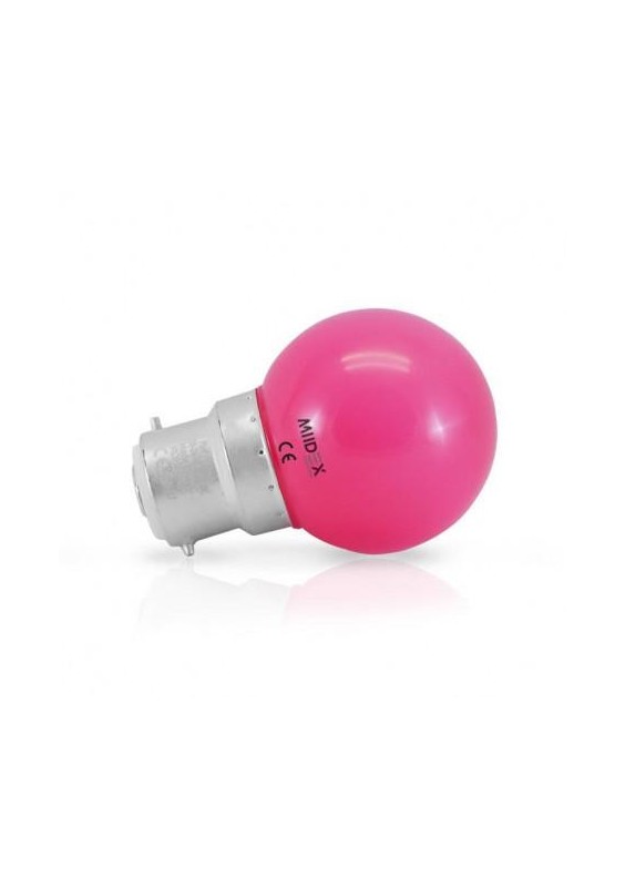 AMPOULE LED B22 BULB 1W ROSE BLISTER X 2