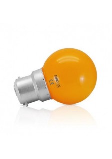 AMPOULE LED B22 BULB 1W ORANGE BLISTER X 2