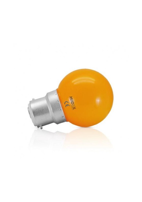 AMPOULE LED B22 BULB 1W ORANGE BLISTER X 2