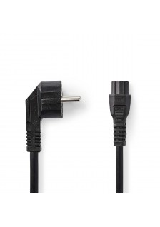 CORDON SECTEUR IEC-320-C5 COUDÉ NOIR - 2m