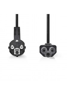 CORDON SECTEUR IEC-320-C5 COUDÉ NOIR - 5m