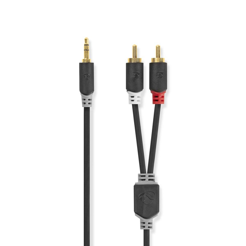 CORDON JACK 3.5 ST / 2x RCA MÂLE 3m