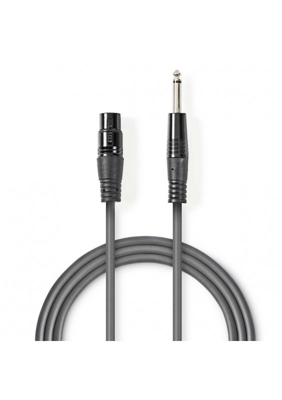 CORDON XLR FEMELLE / JACK 6.35 MÂLE - 5m