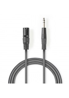 CORDON XLR MÂLE / JACK 6.35 STÉRÉO MÂLE - 3m