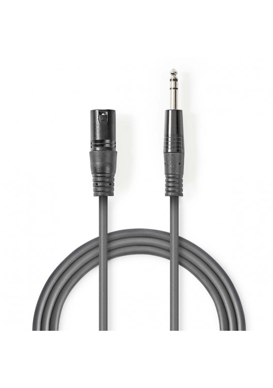 CORDON XLR MÂLE / JACK 6.35 STÉRÉO MÂLE - 3m